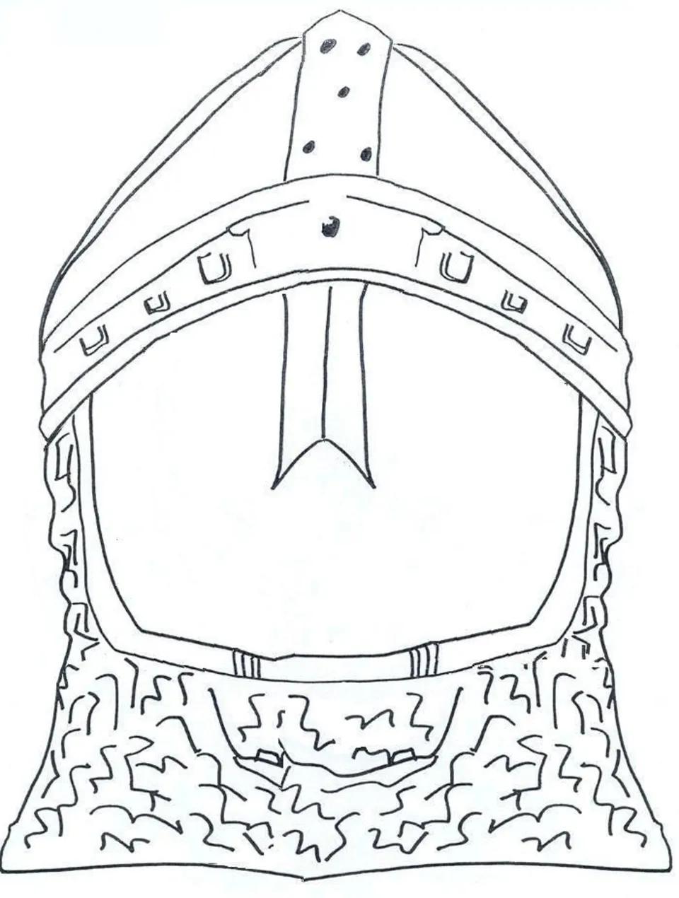 Шлем рыцаря скетч