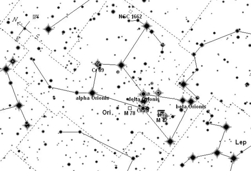 Созвездие лебедя на карте звездного неба