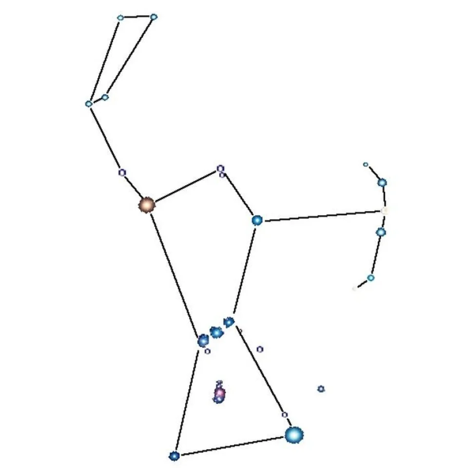 Созвездие орион схема по точкам с названиями звезд
