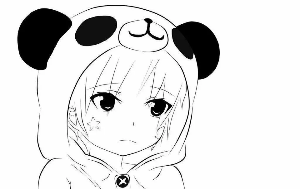 Черно белые рисунки аниме