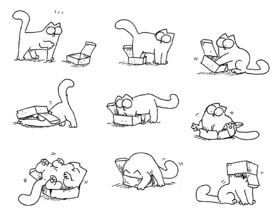 Рисунки кота саймона