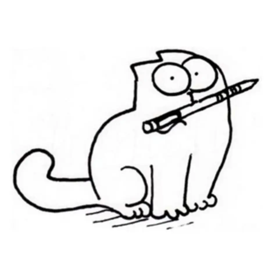 Рисунки карандашом кот саймон