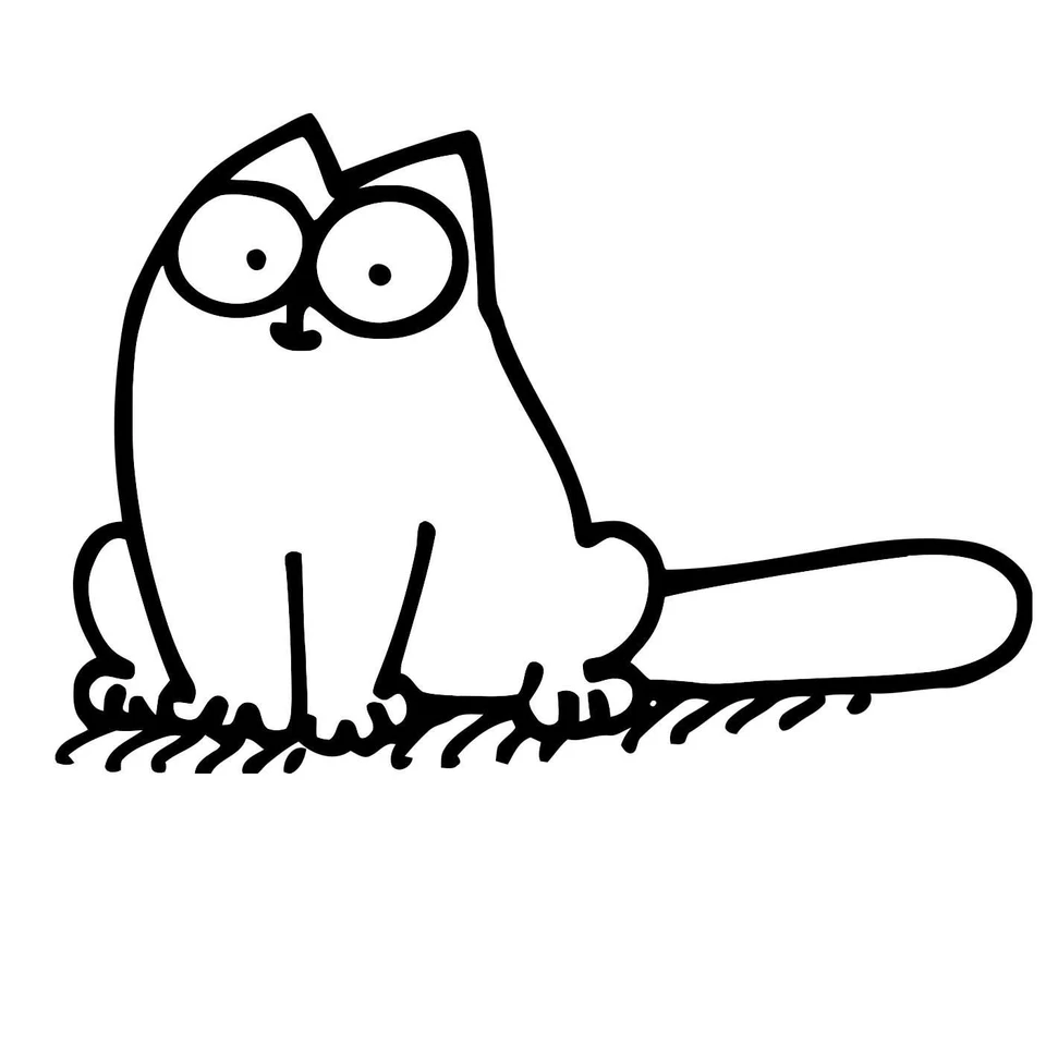 Кот саймон для срисовки