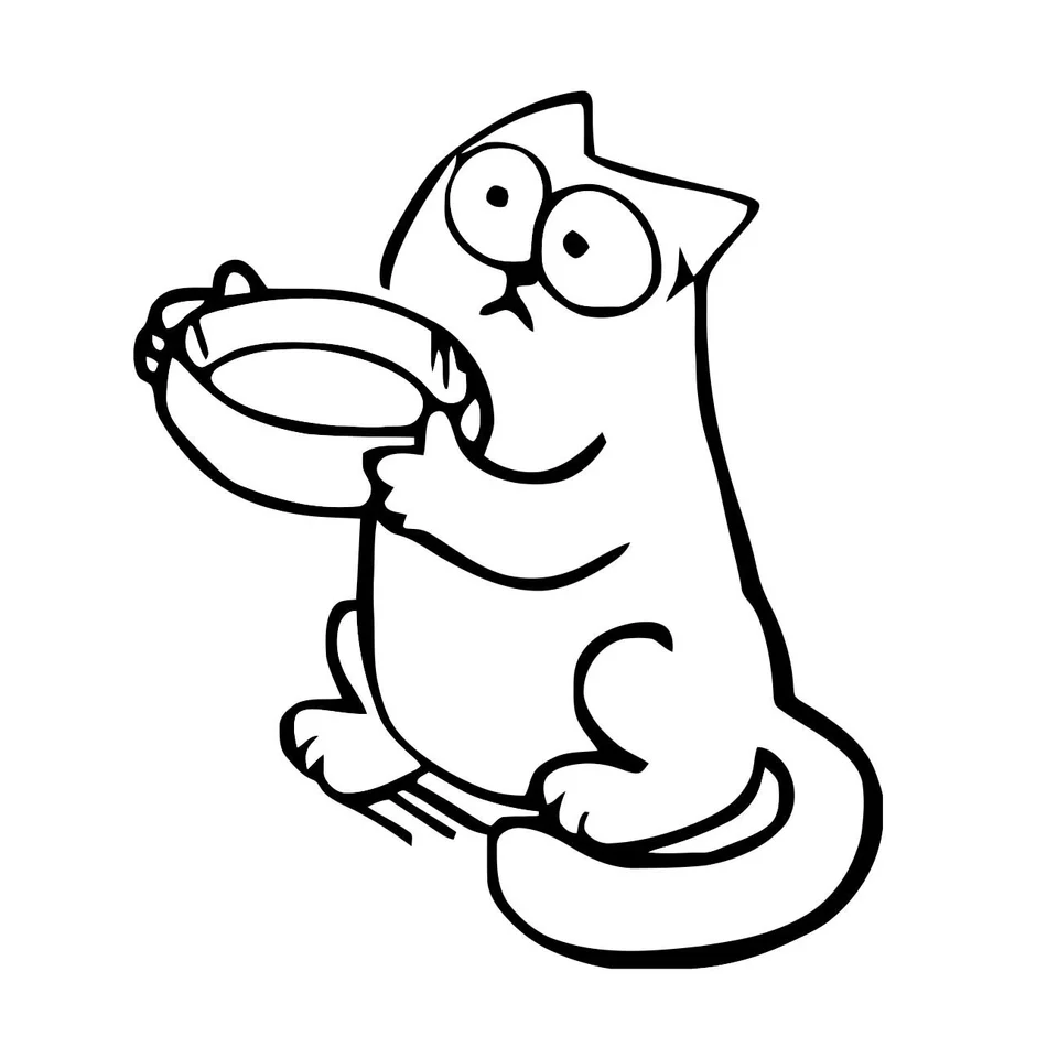Кот саймон для срисовки