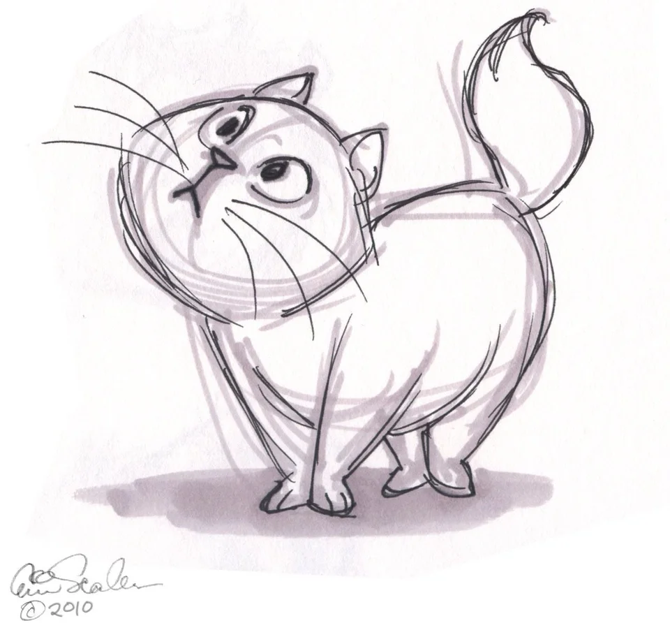 Рисунки котов карандашом для срисовки