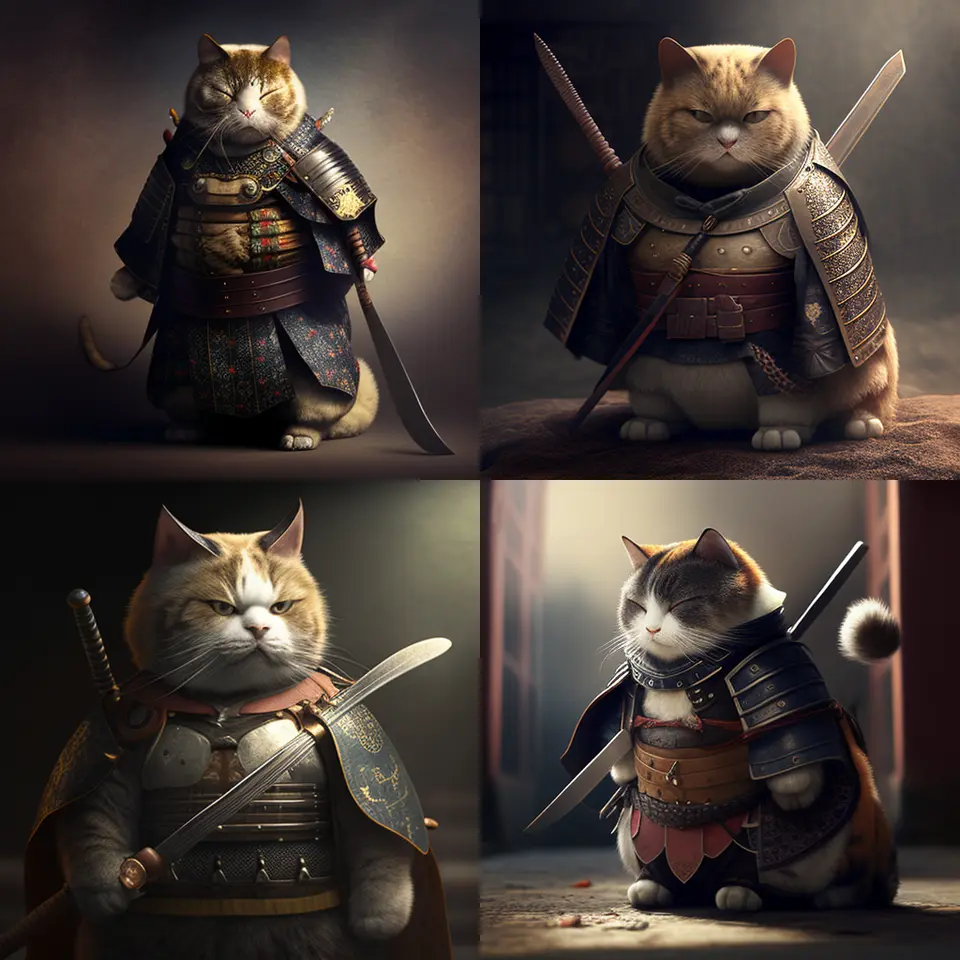 Котик самурай