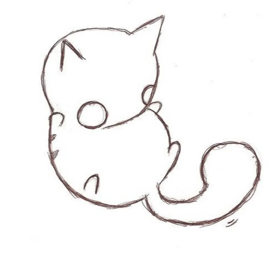 Рисунки котят для срисовки