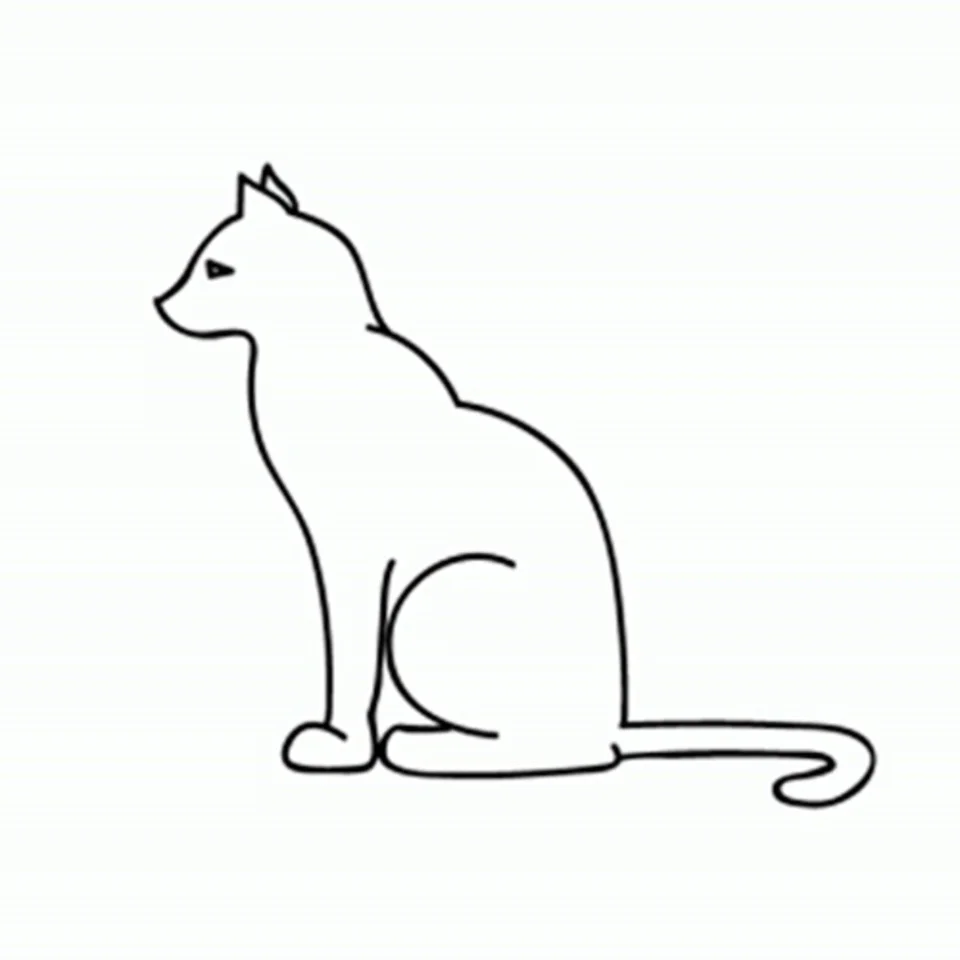 Сидящая кошка