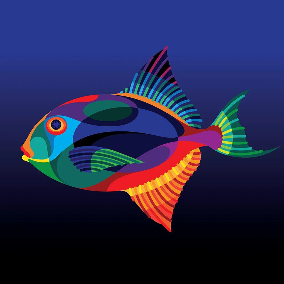 Разноцветная рыба