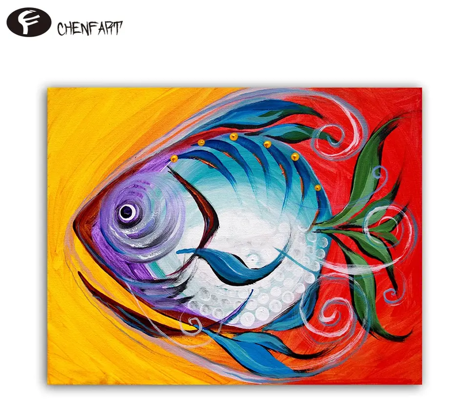 Картина рыба абстракция на кухню