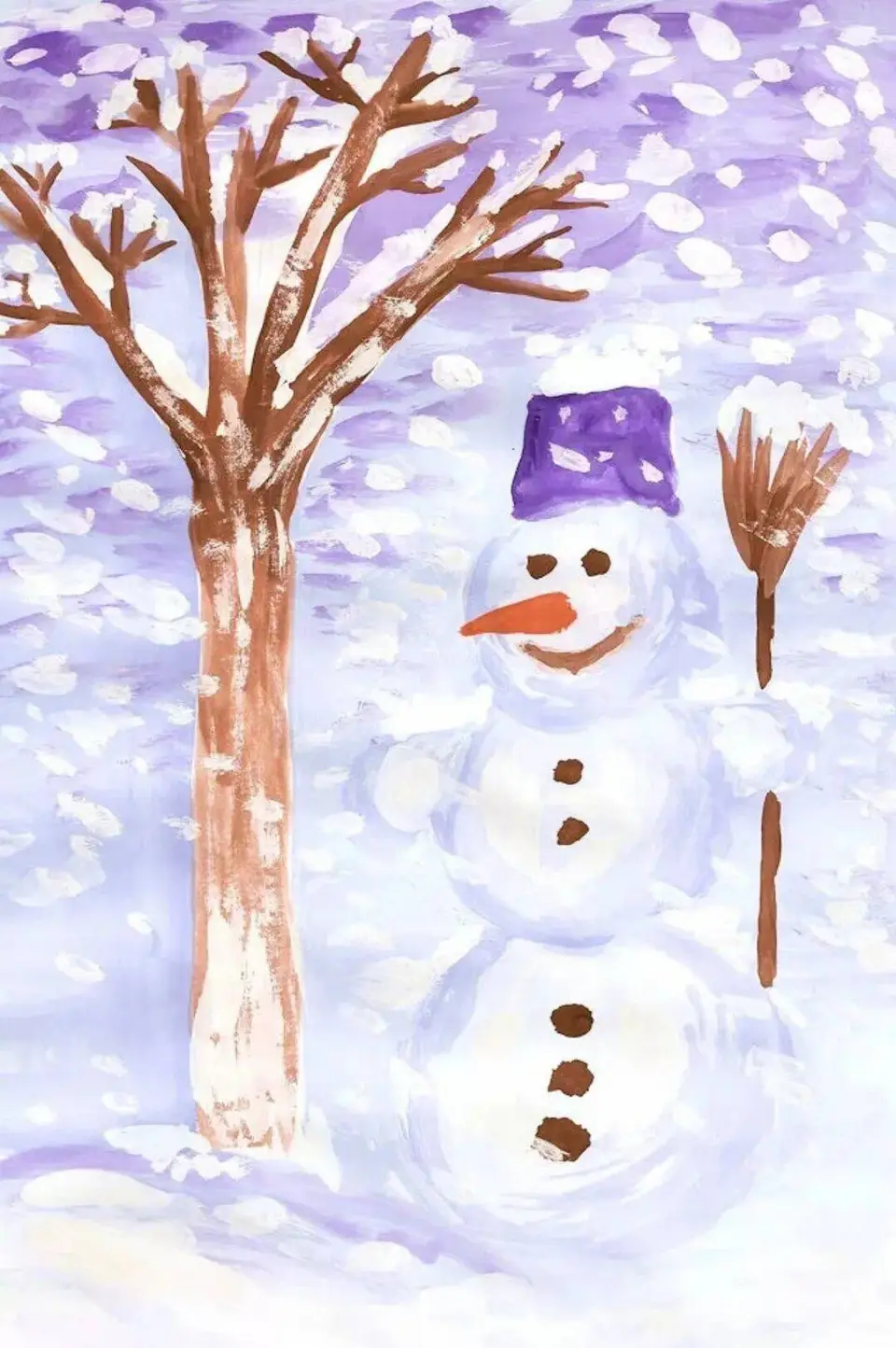 Детские рисунки зима