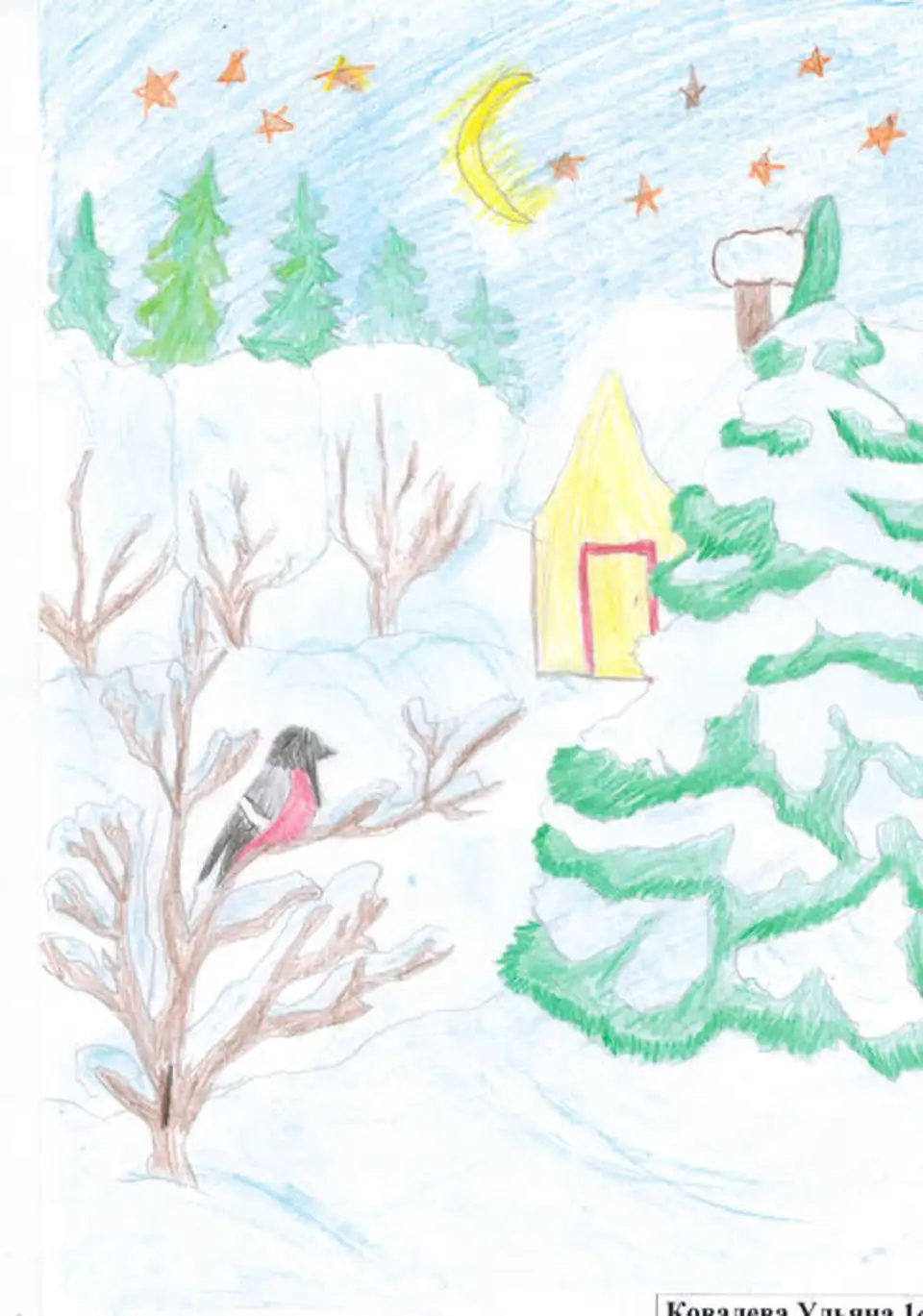 Рисунок на тему здравствуй зимушка зима