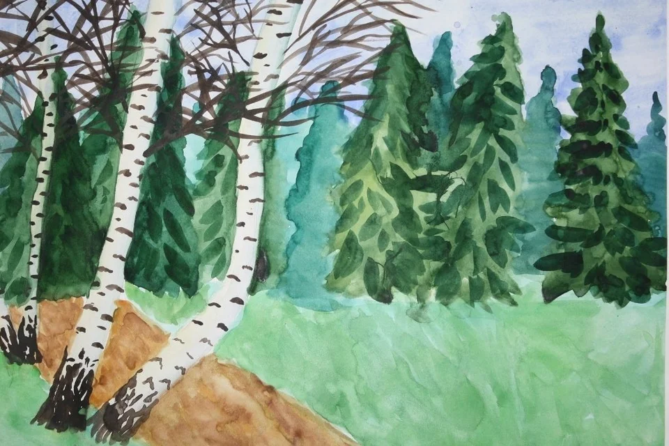 Рисовать лес
