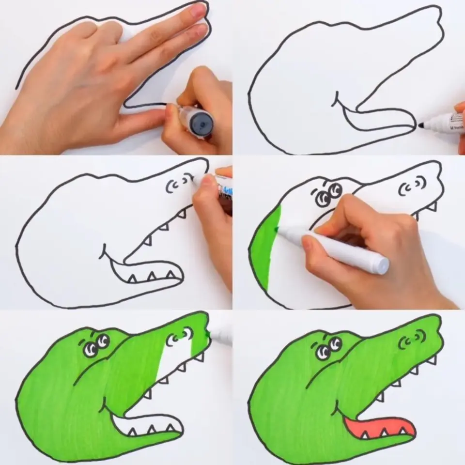 Крокодил рисунок