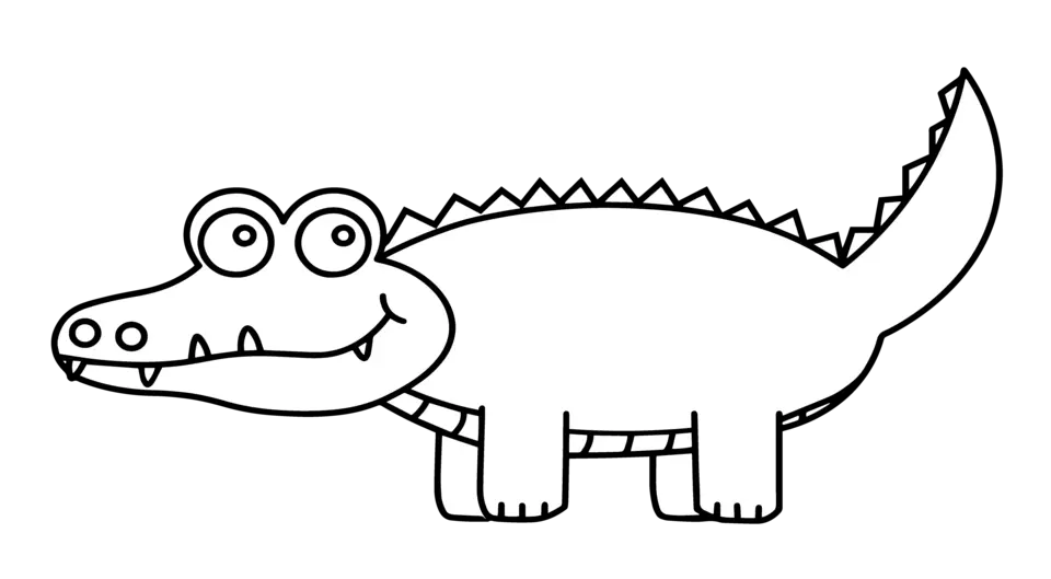 Рисунок крокодила для детей
