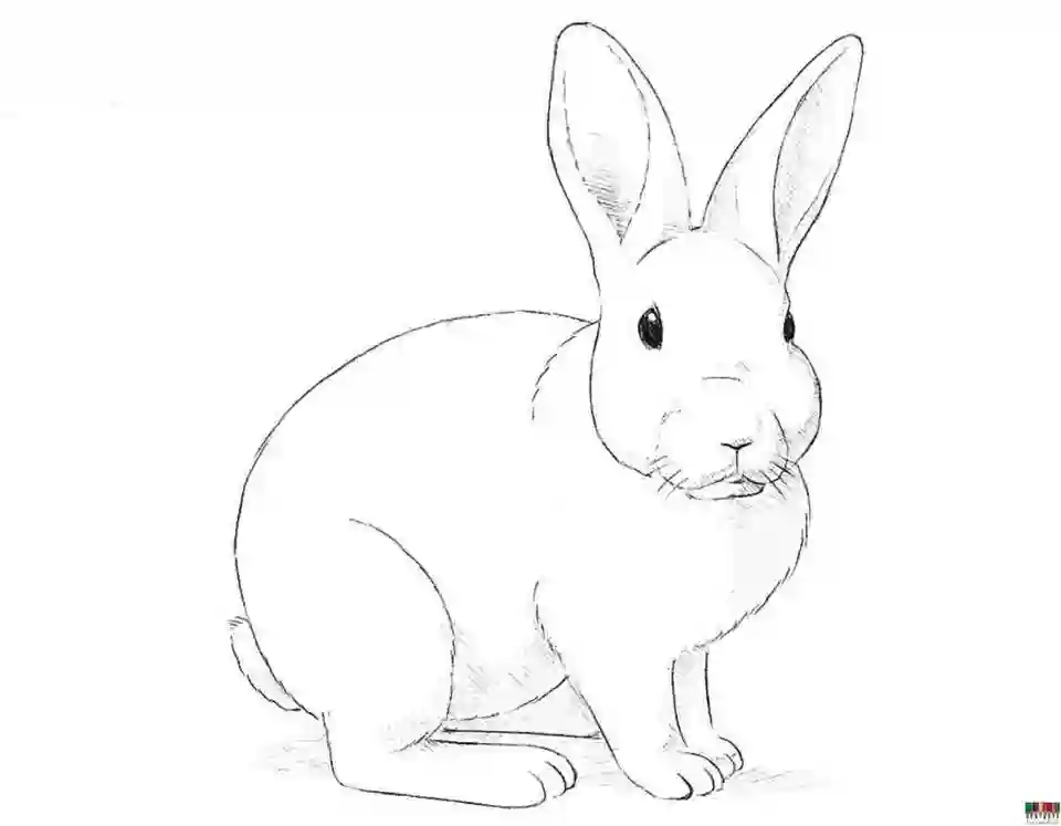 Рисунки для срисовки заяц