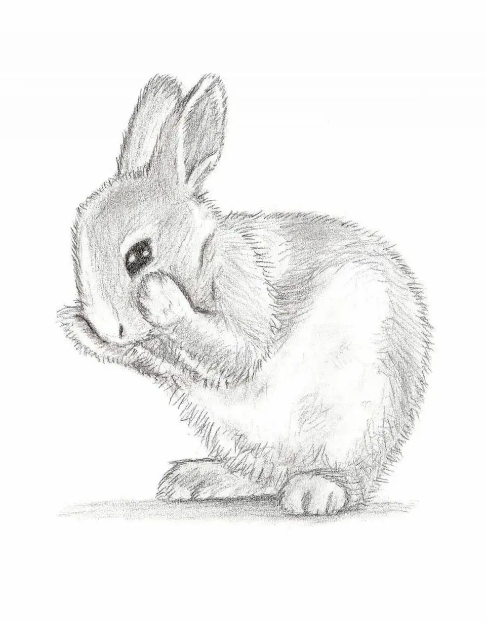 Лёгкий рисунок кролика