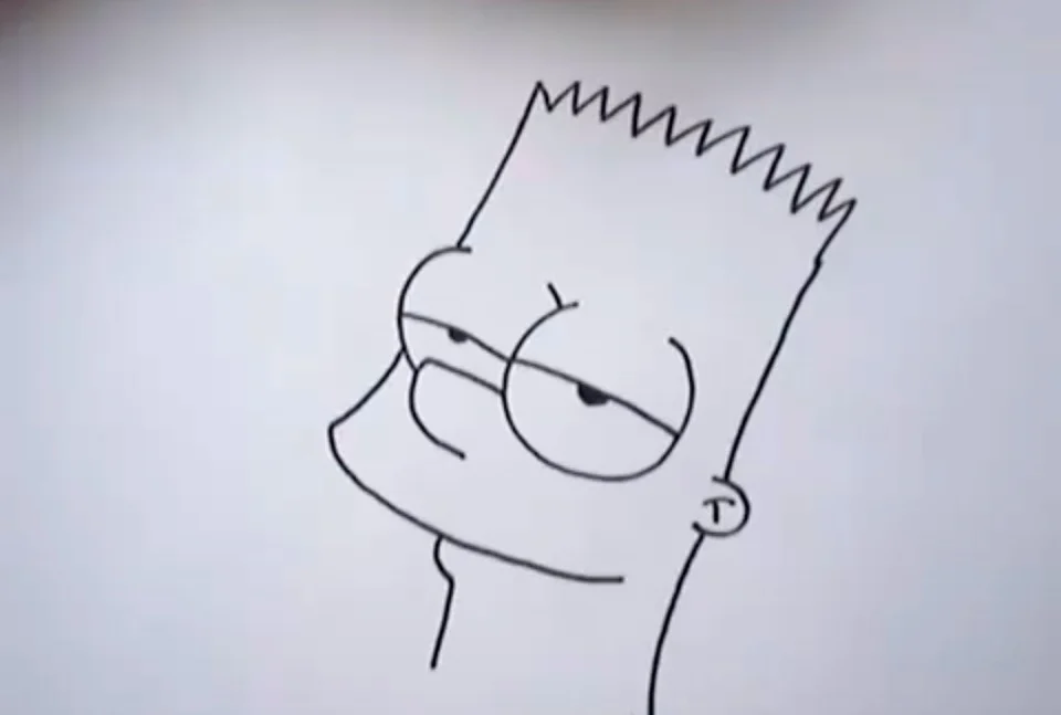 Барт симпсон рисунок голова