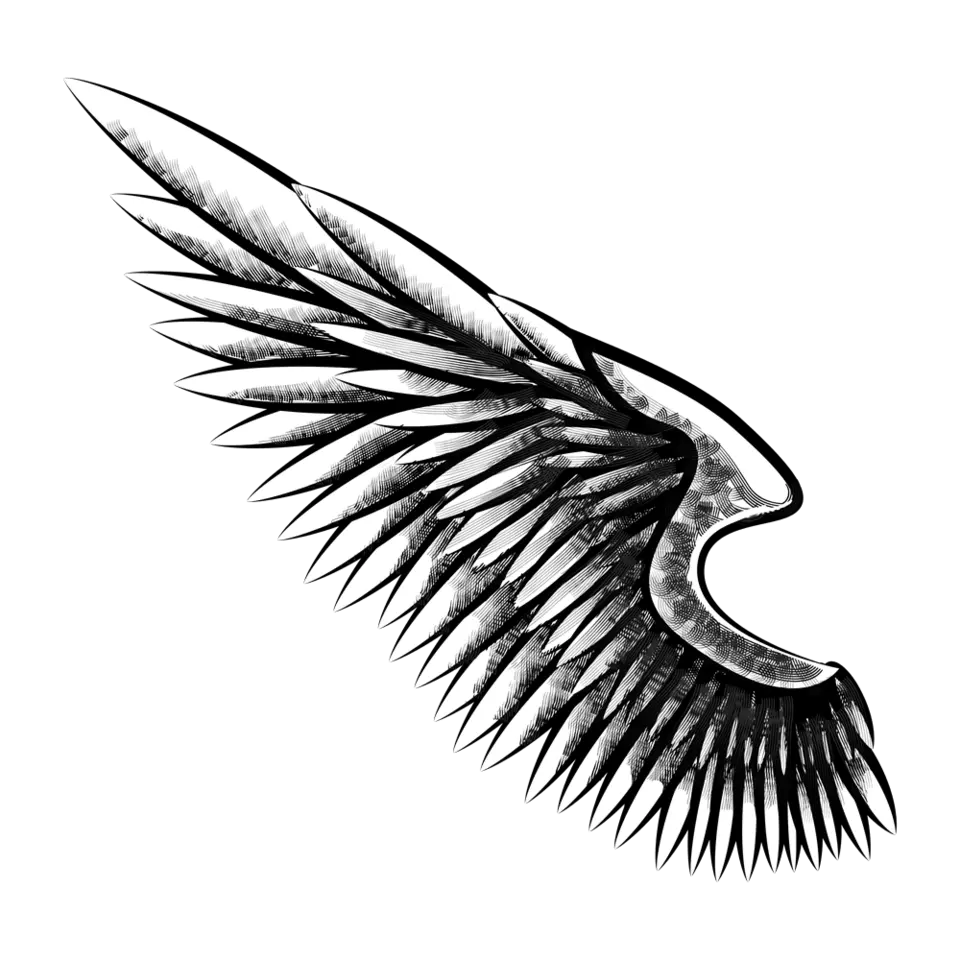 Эскиз крылья ангела