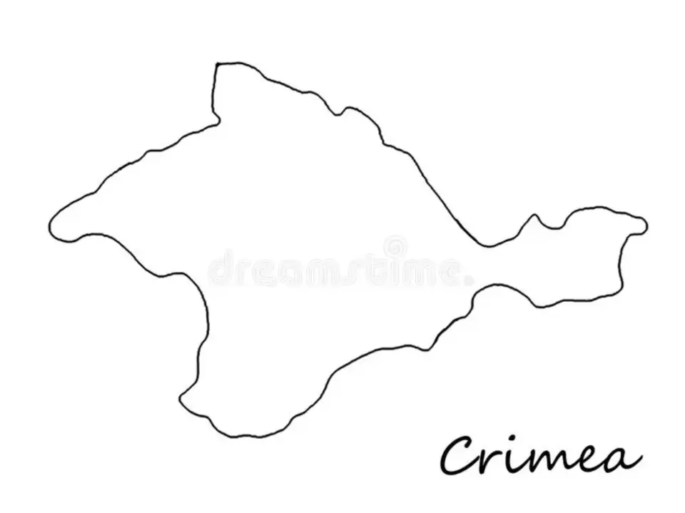 Очертания крымского полуострова