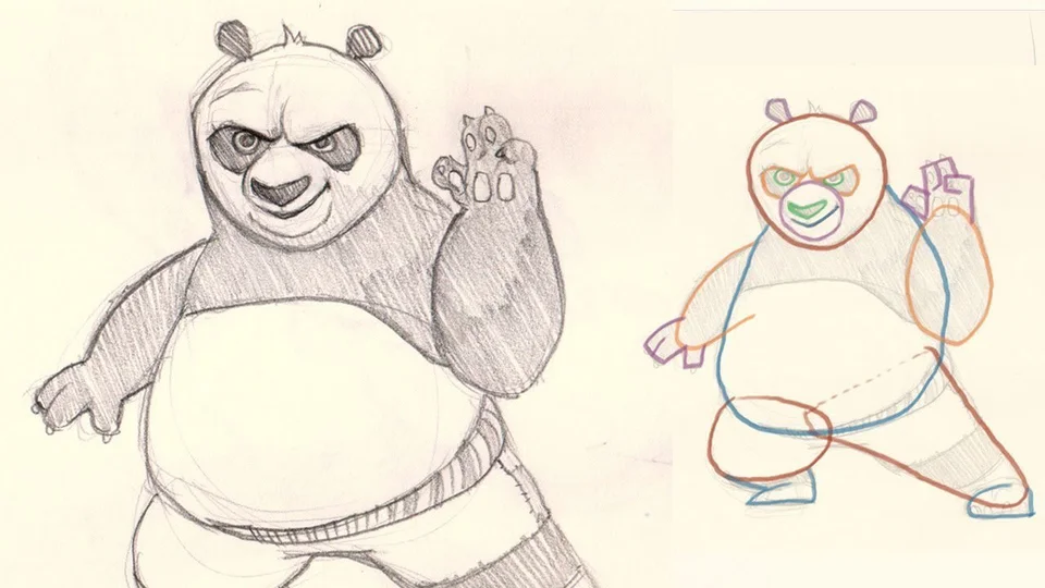 Кунфу панда рисунок