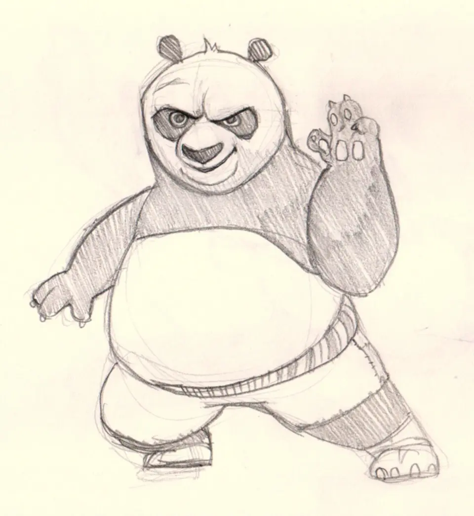 Раскраска кунг фу панда