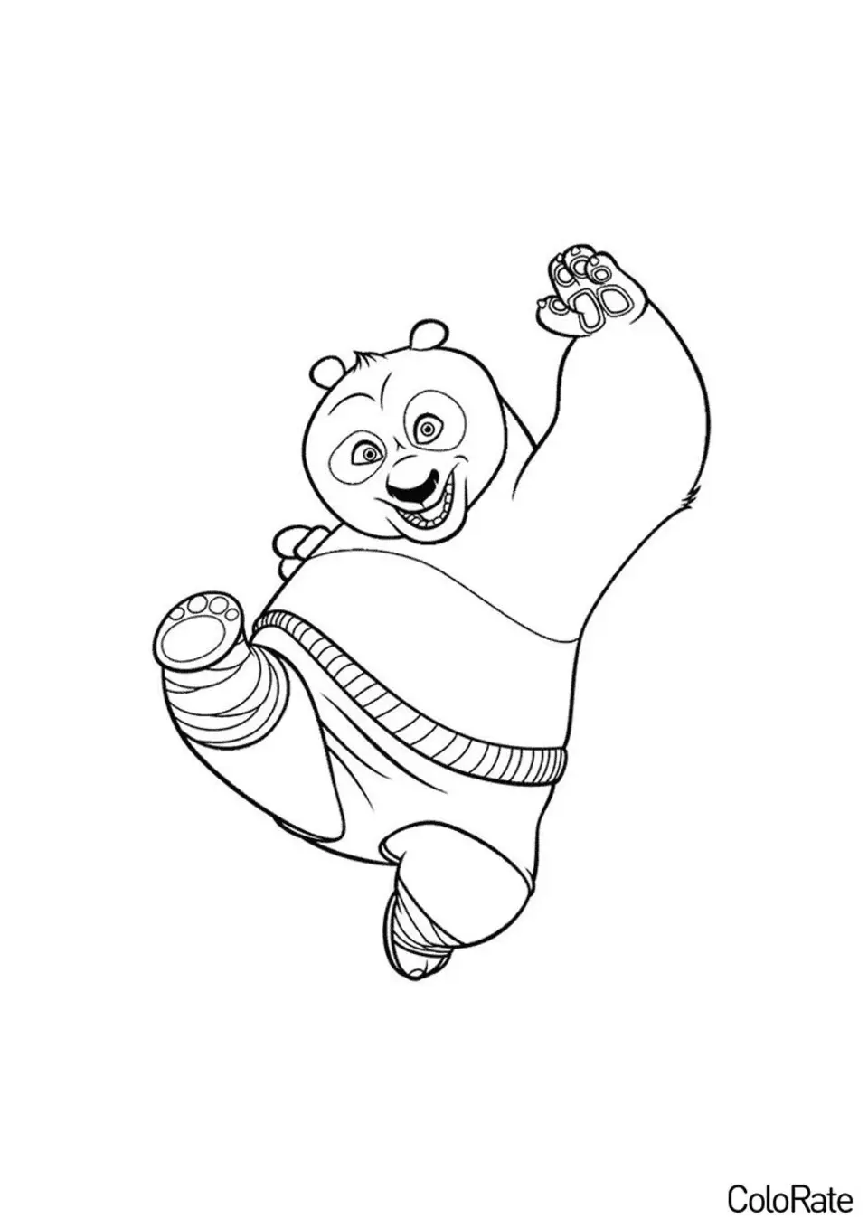 Герои кунг фу панда раскраска