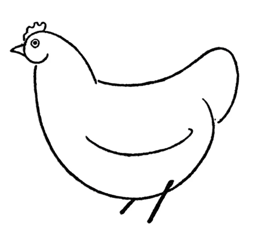 Курица для срисовки