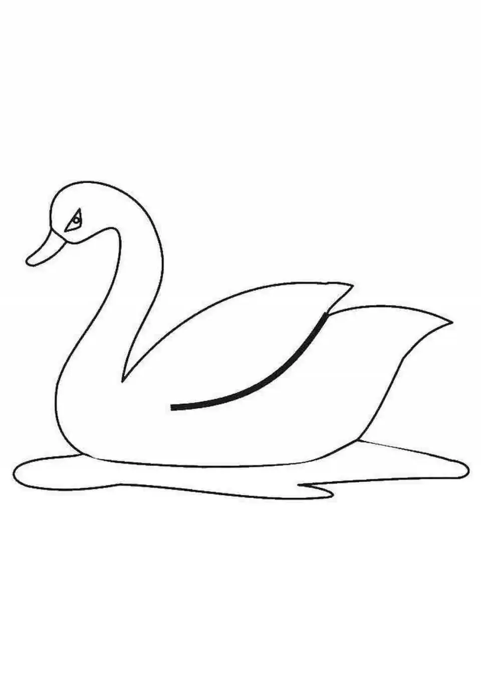 Лебеди раскраска для детей