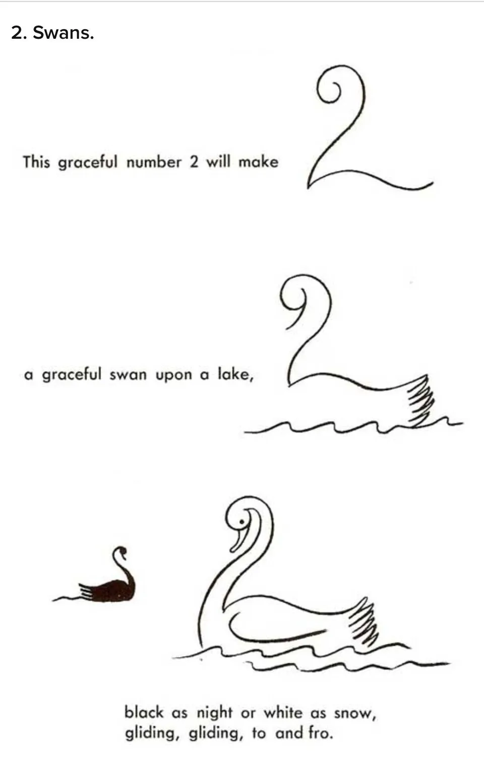 Лебедь поэтапно