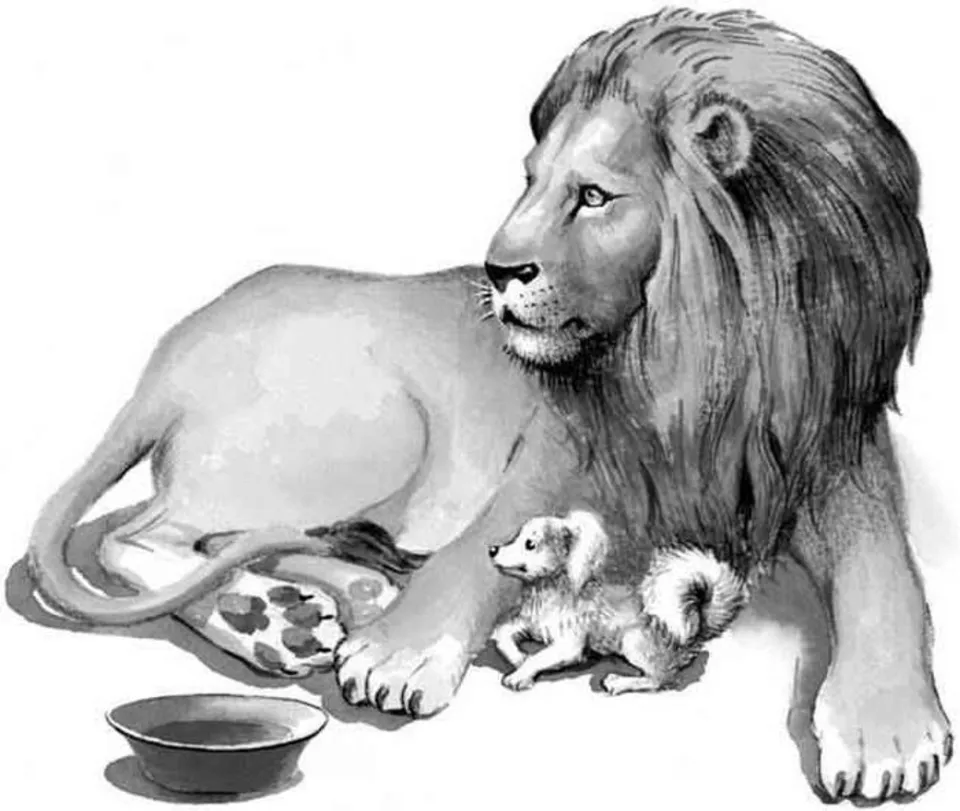Иллюстрация к рассказу лев и собачка