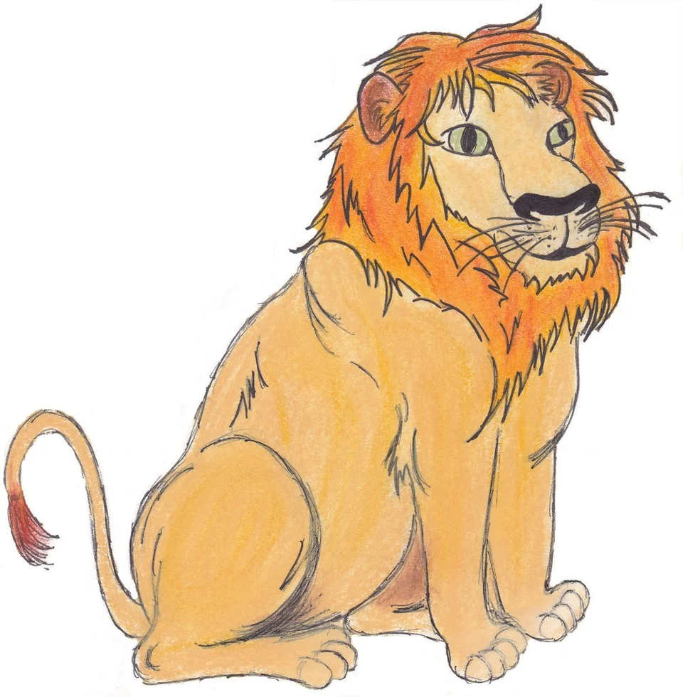 Рисунок лев и собачка