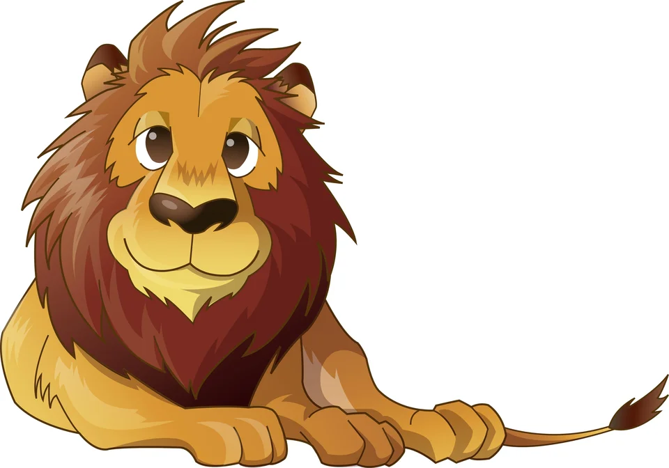 Детский рисунок льва