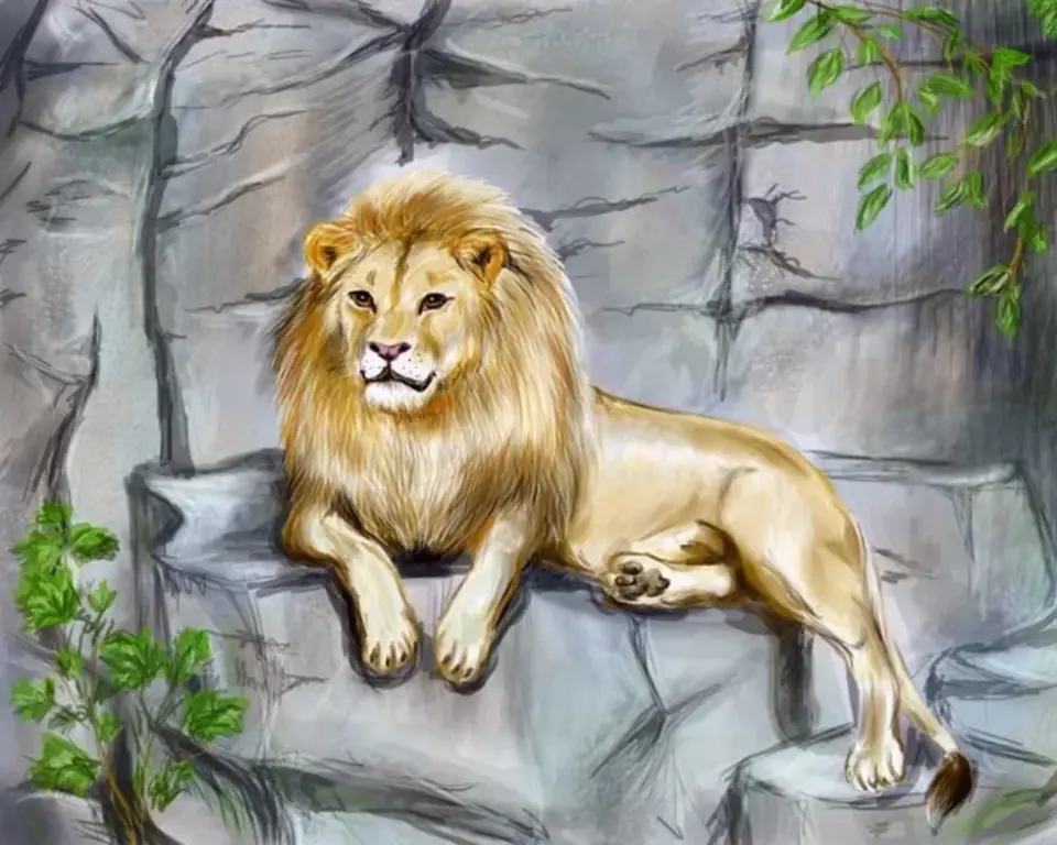 Рисунок льва для детей