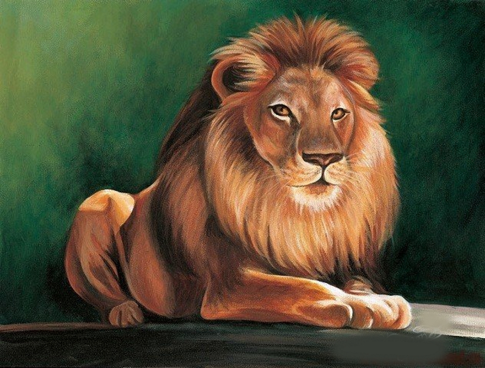 Лев живопись