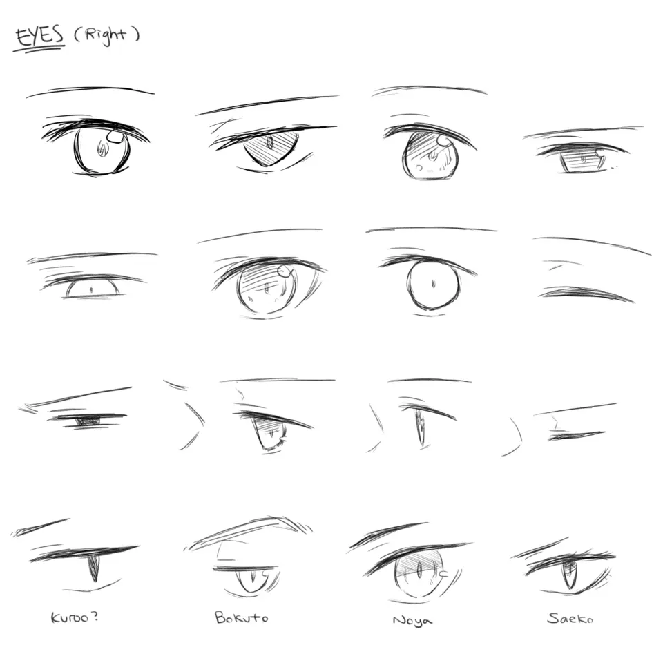 Мужские аниме глаза