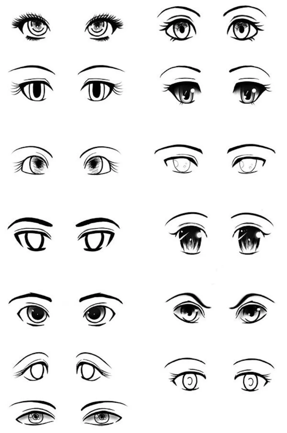 Рисунки аниме глаза