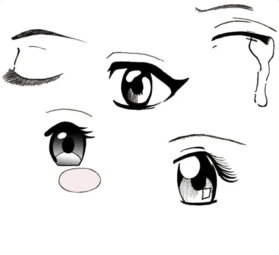 Глаза карандашом аниме
