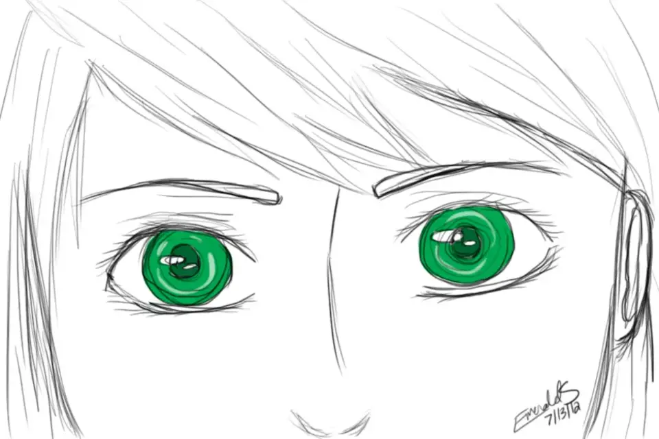 Рисунки аниме глаза