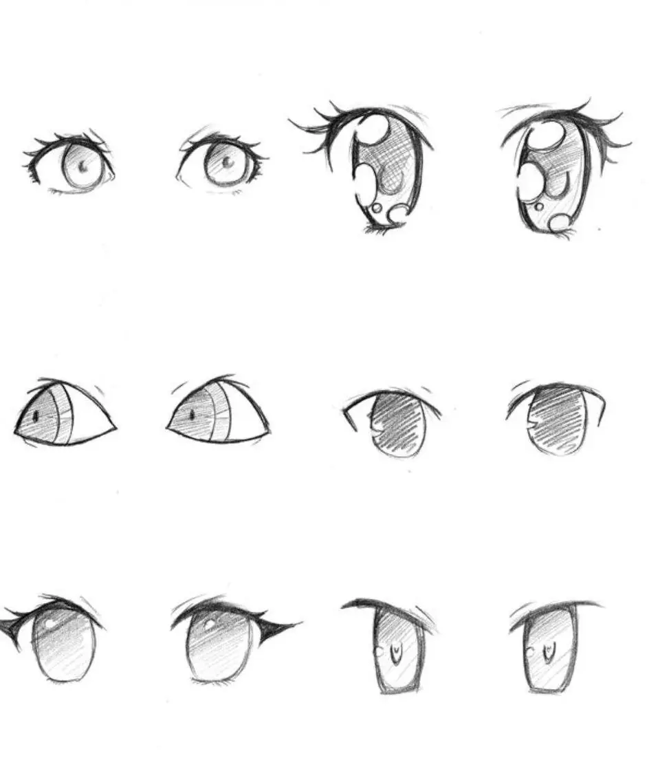 Простые аниме глаза