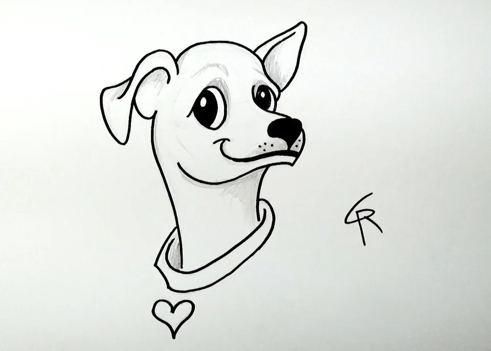 Рисунки для срисовки собаки легкие