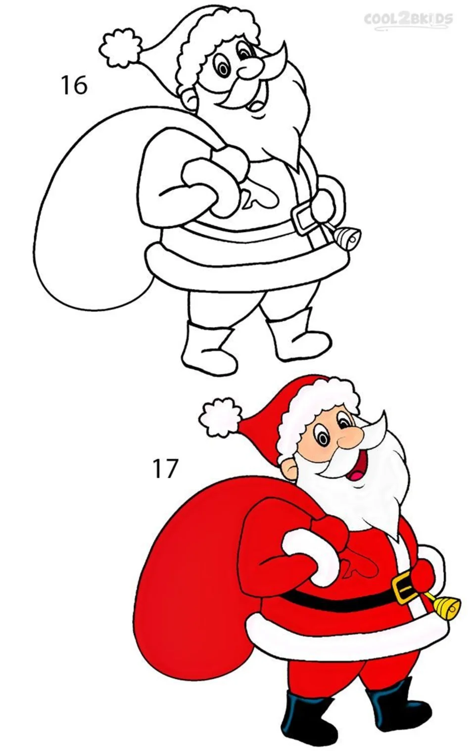 Санта клаус рисунок для детей