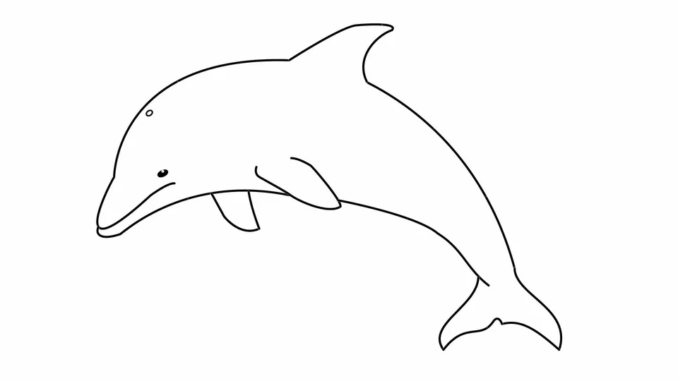 Дельфин шаблон