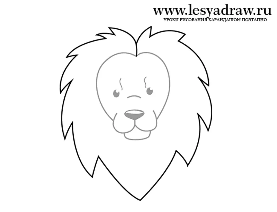Лёгкий рисунок льва