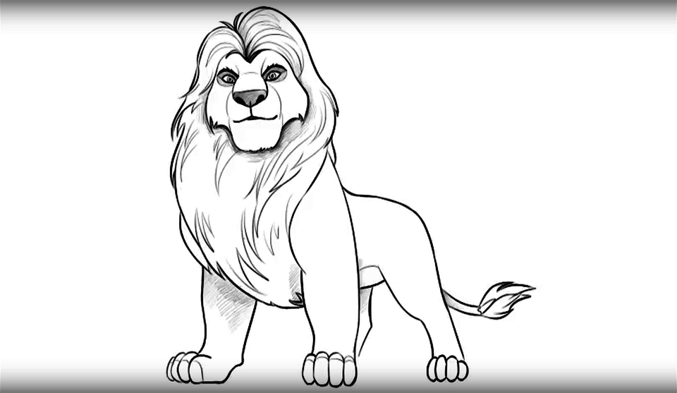 Раскраска муфаса из короля льва