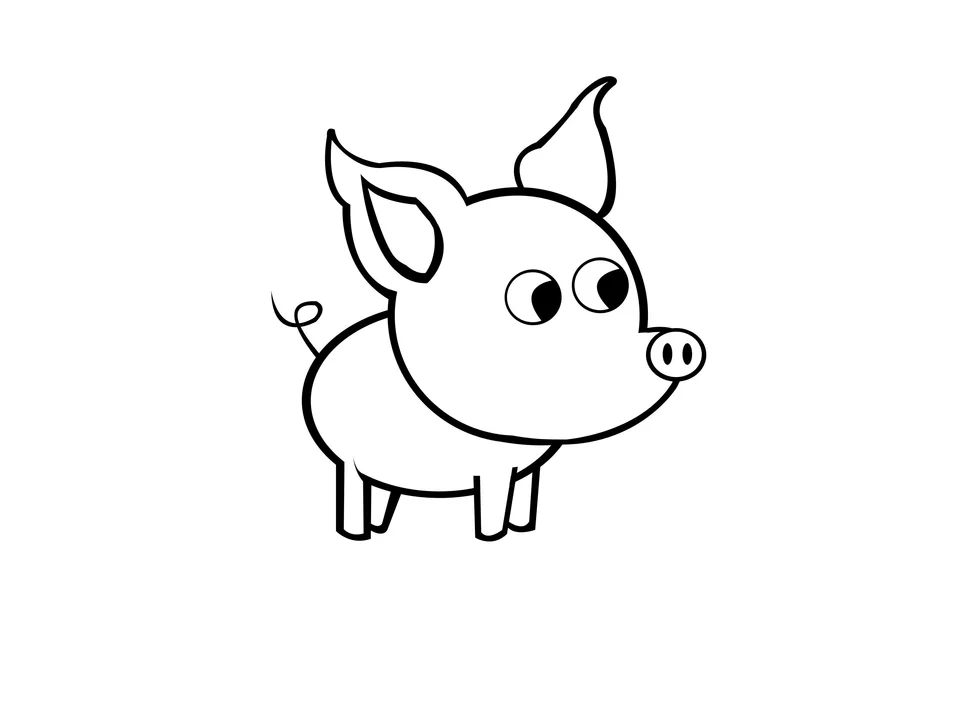 Свинья для рисования