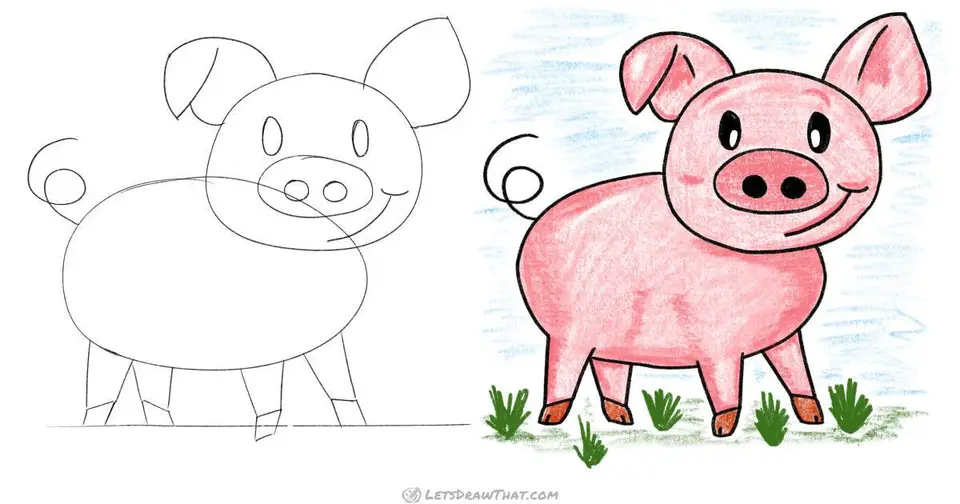 Рисуем свинью