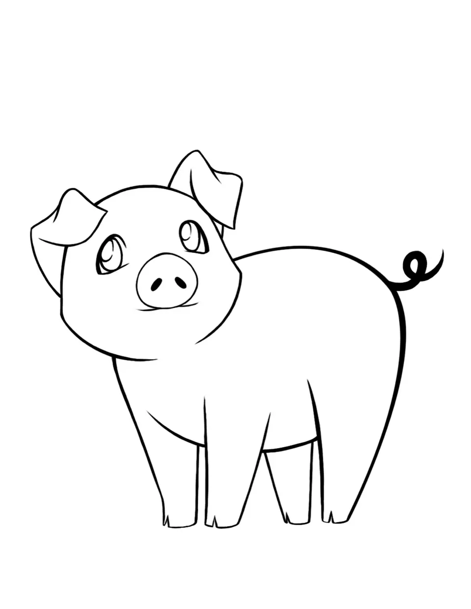 Раскраска свинья для детей