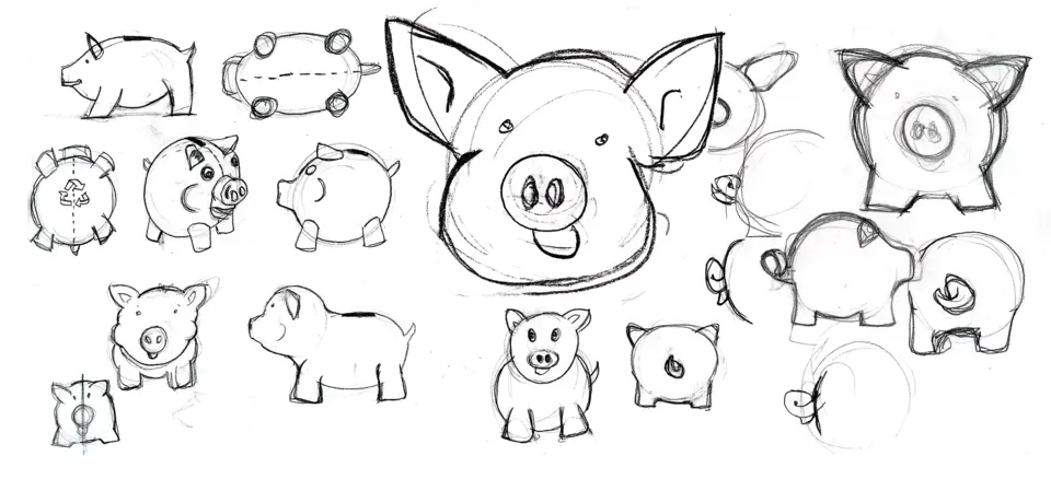 Рисовать свинью