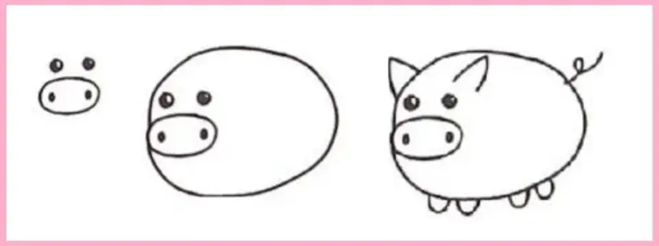 Рисовать свинью